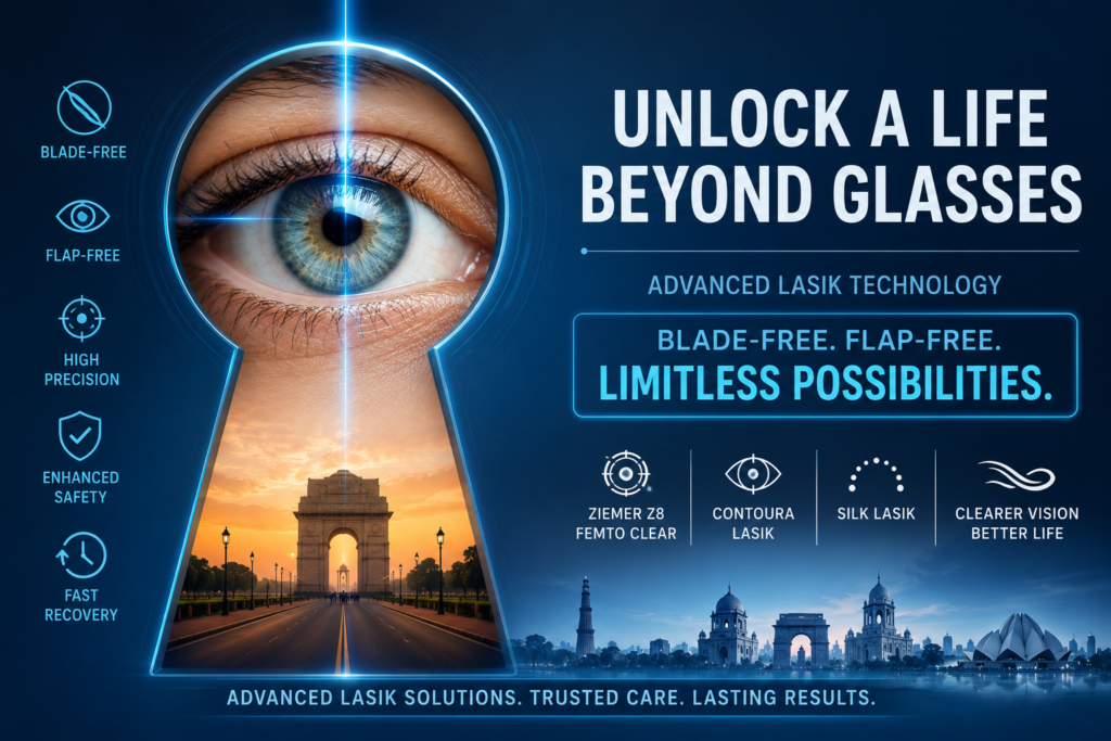 Best LASIK Hospital in Delhi – Advanced Blade-Free Vision Correction atBharti Eye Foundation